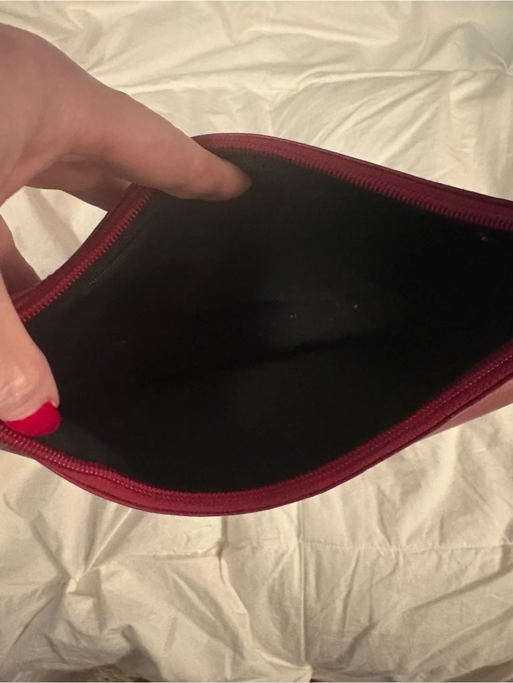 Crimson Shoulder Bag with Team Crest